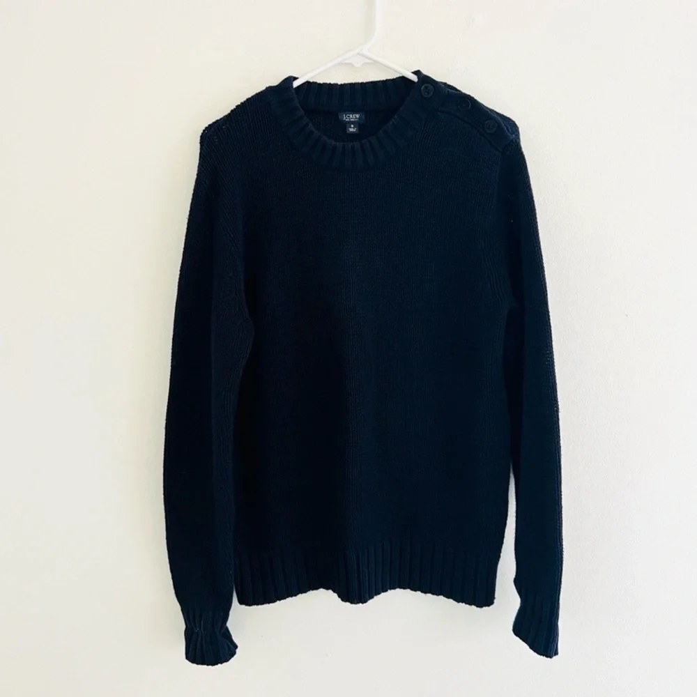J. Crew Blue Navy Knit Pullover Sweater Small